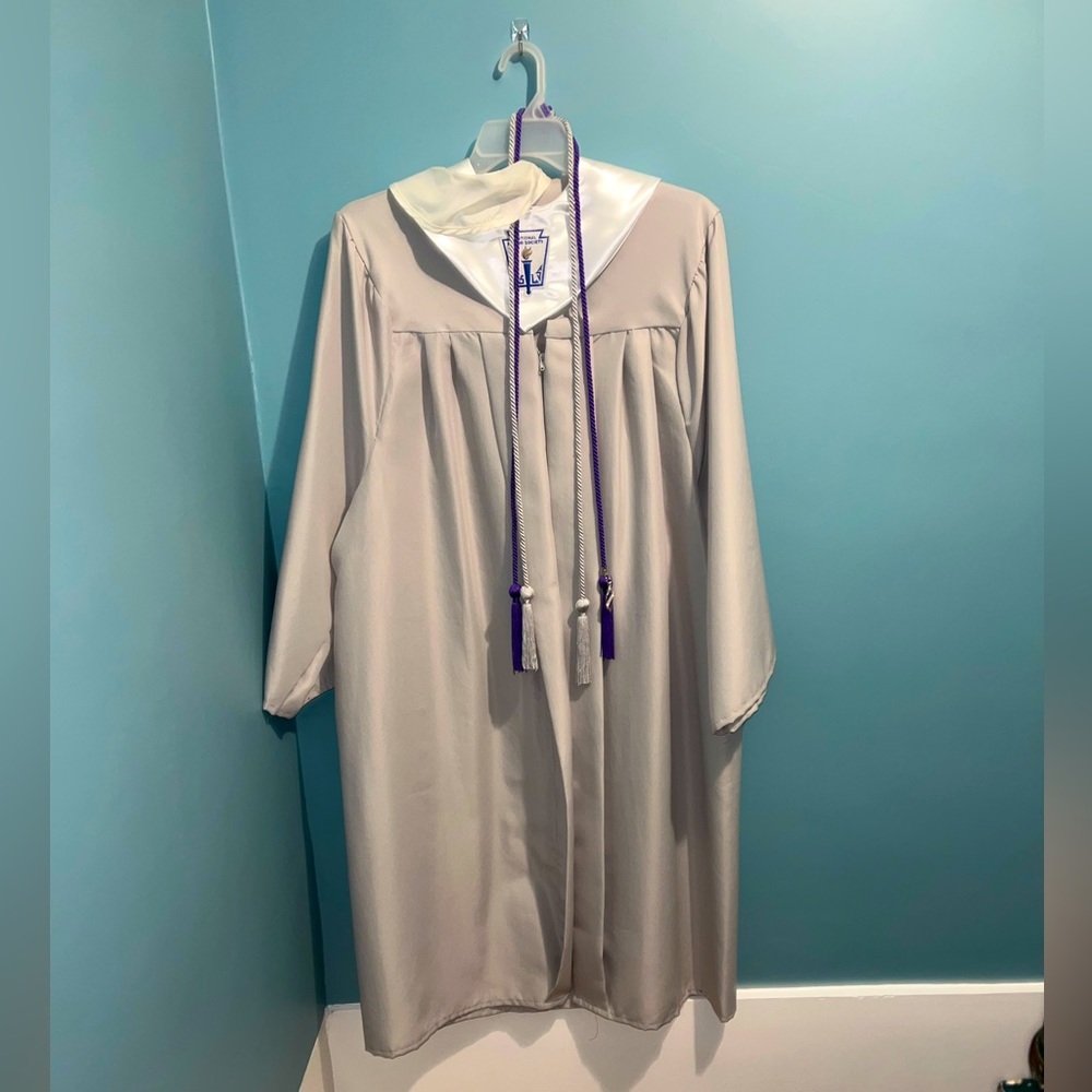 Josten’s Silver Graduation Gown